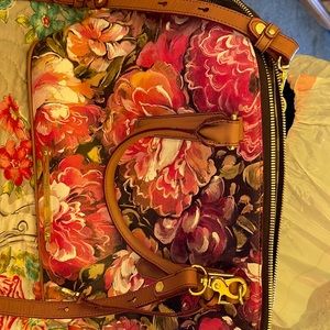 Brahmin floral purse with straps